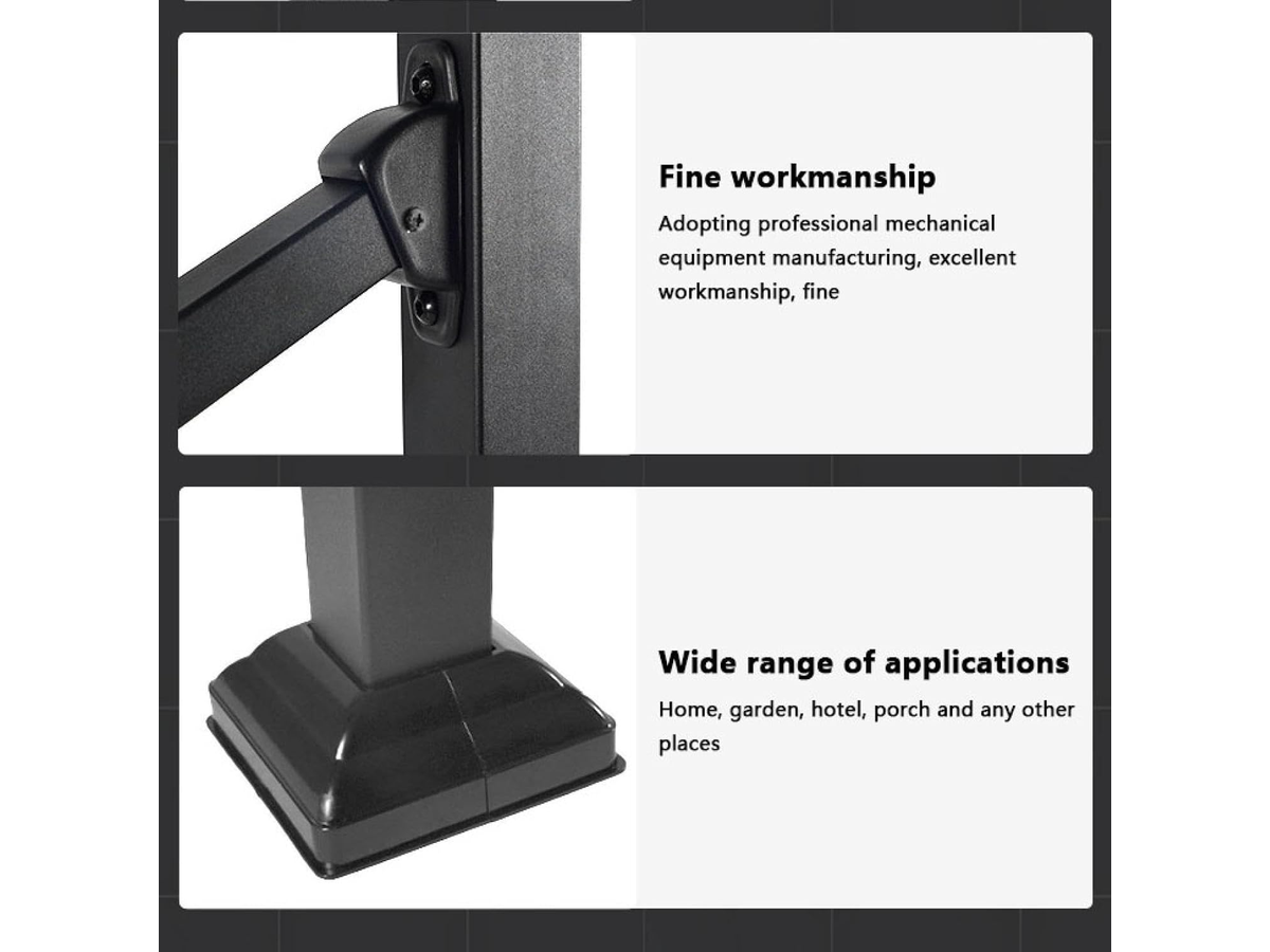 Stair Handrail 3 Steps Outdoor Carbon Steel Safety Railing