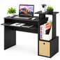Computer Desk 100cm Home Office Study Desk with Keyboard Tray and Storage
