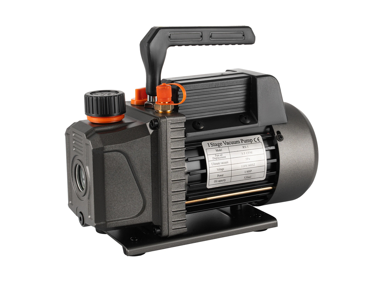 3.5CFM Vacuum Pump 1/4HP HVAC Air Conditioning Refrigeration Kit