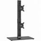 Vertical Dual Monitor Stand Adjustable Freestanding Desk Mount
