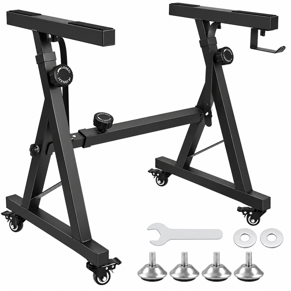 Adjustable Keyboard Stand Z Frame with Wheels