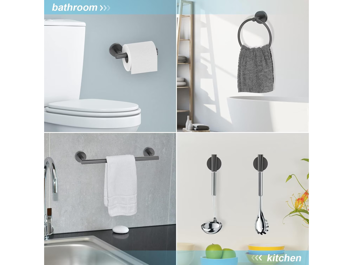 Bathroom Hardware Set 7-Piece Stainless Steel