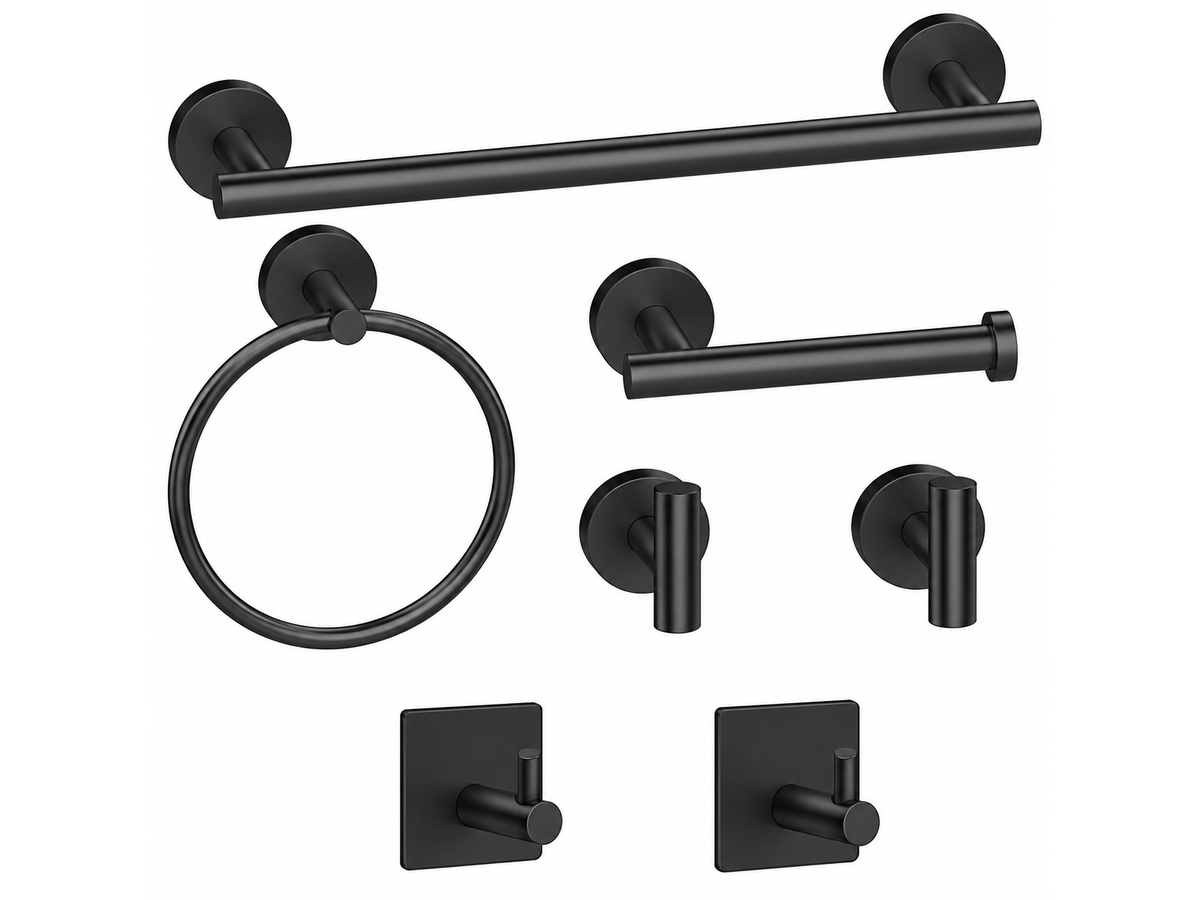 Bathroom Hardware Set 7-Piece Stainless Steel
