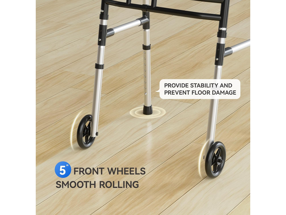 Mobility Walker For Seniors Folding Aluminum Walking Frame