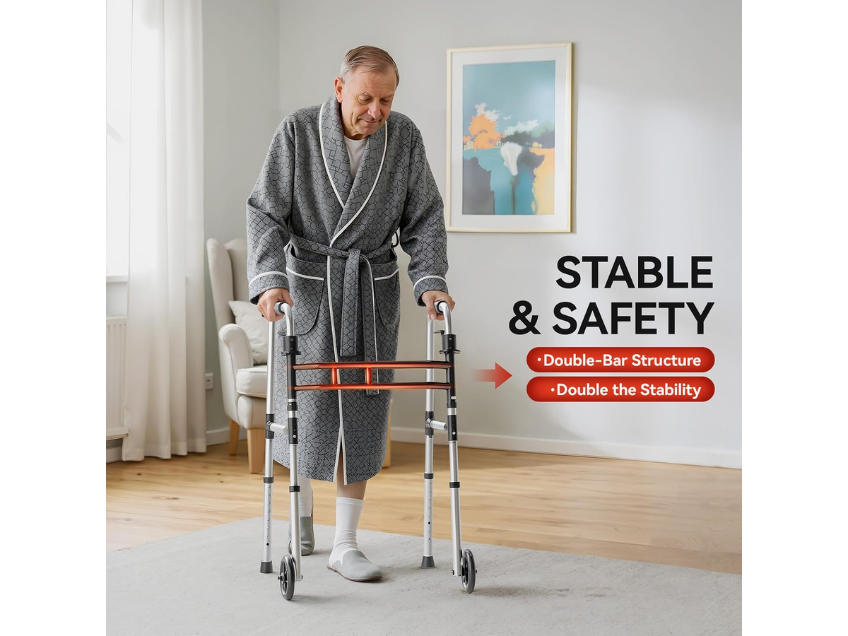 Mobility Walker For Seniors Folding Aluminum Walking Frame