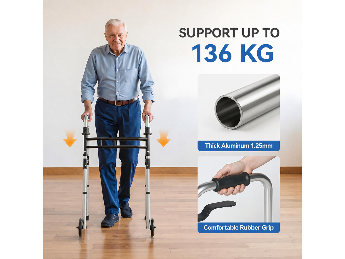 Mobility Walker For Seniors Folding Aluminum Walking Frame