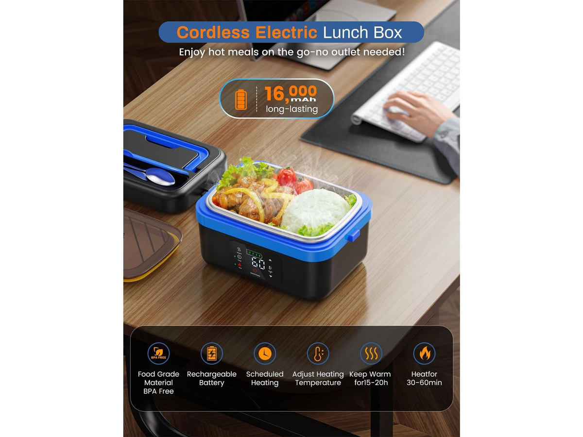 Portable Self Heating Electric Lunch Box Food Warmer