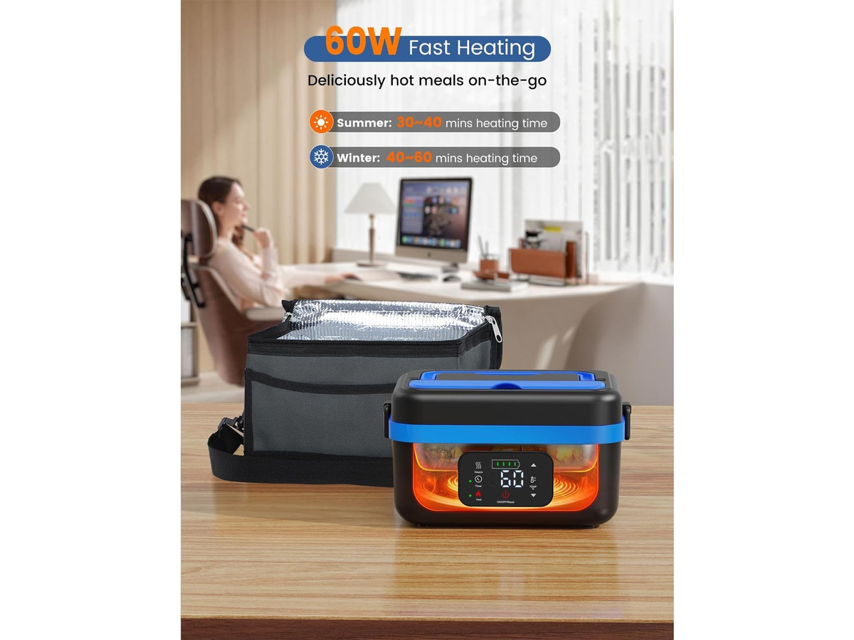 Portable Self Heating Electric Lunch Box Food Warmer