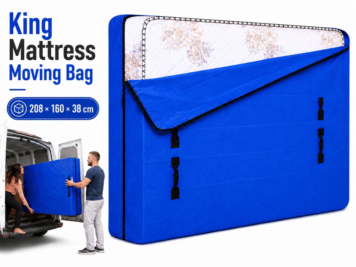 Mattress Protector Storage Bag King Size Reusable Moving Cover with 8 Handles
