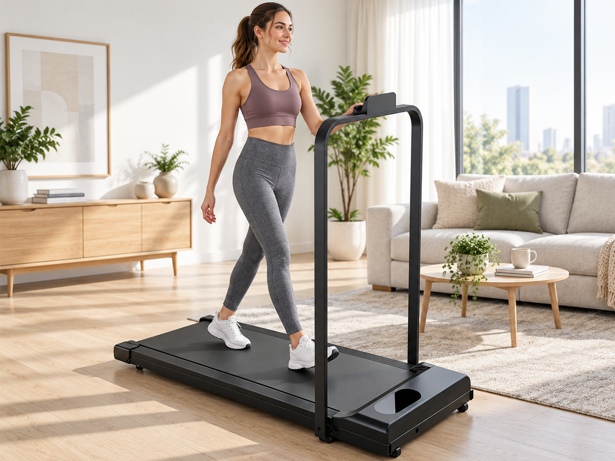 Walking Machine Treadmill 2.5HP 8% Incline 3 in 1 Compact Home Office Treadmill