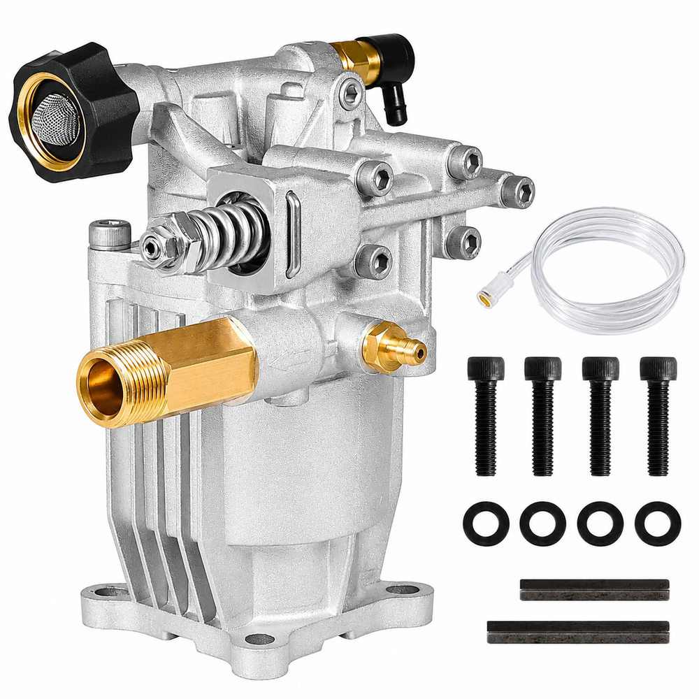 Horizontal Water Blaster Pump 3400 PSI 2.5 GPM Replacement Pump with 3/4 Inch Shaft