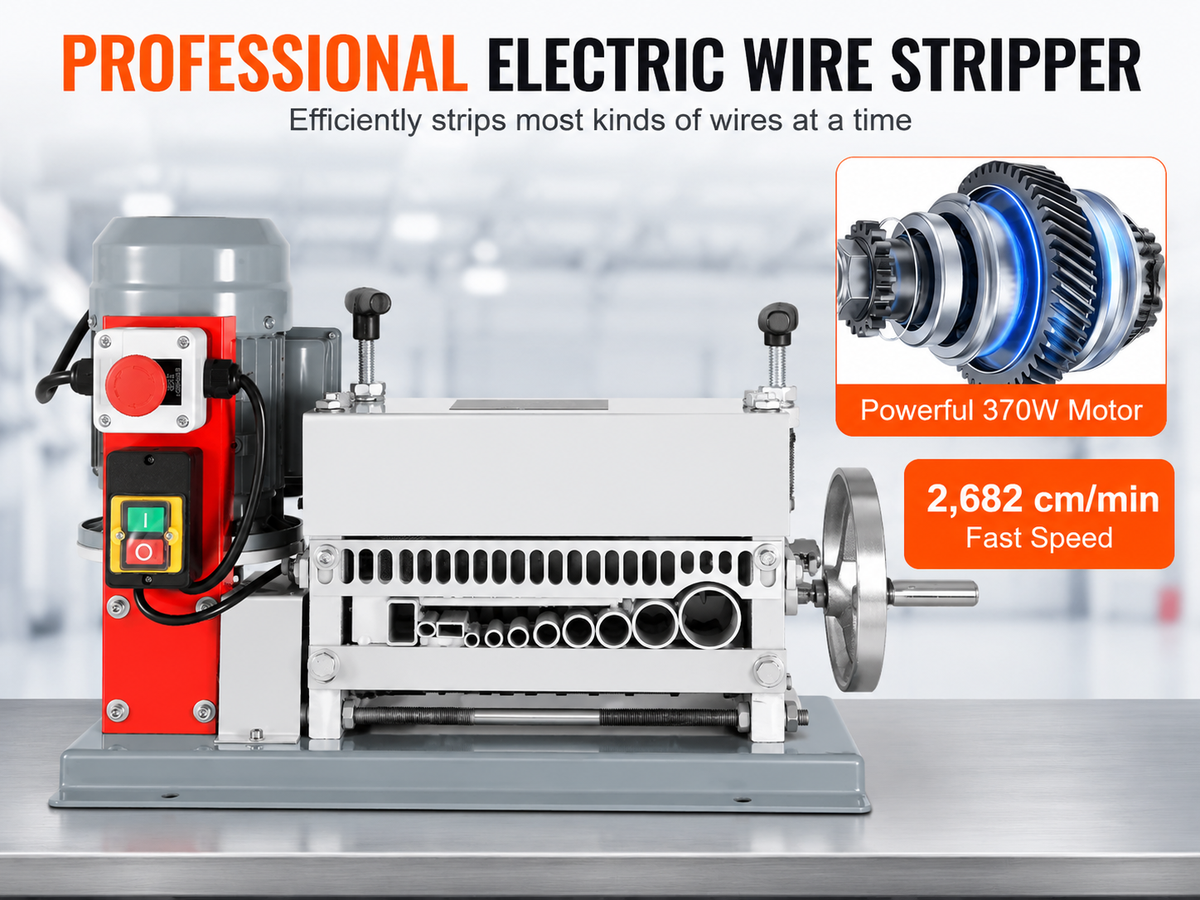Wire Stripping Machine Electric 370W Manual Crank Cable Stripper 1.5 to 36MM