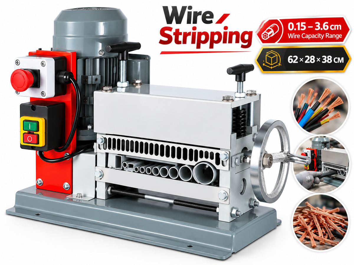 Wire Stripping Machine Electric 370W Manual Crank Cable Stripper 1.5 to 36MM