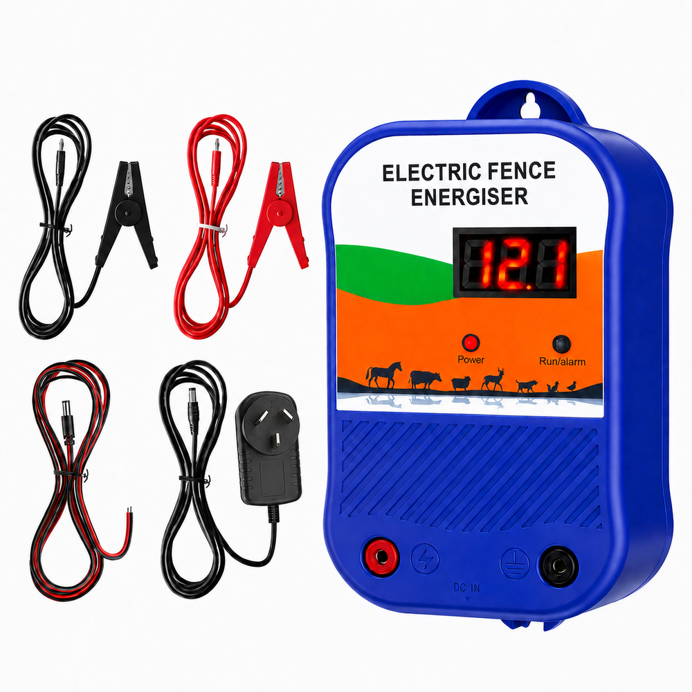 Electric Fence Energizer Waterproof Fence Energiser with Mains Battery Solar Power Options