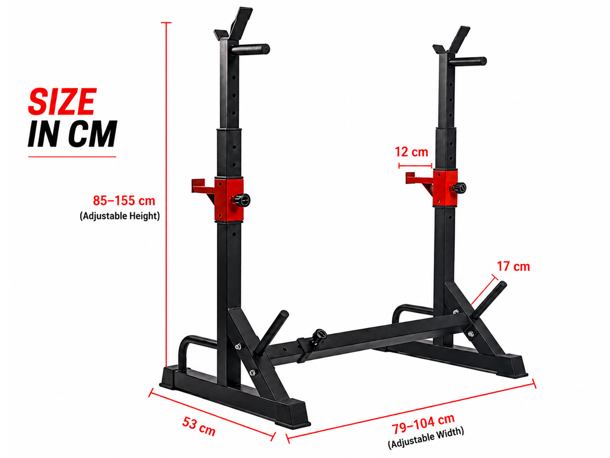 Adjustable Squat Rack Home Gym Strength Training Stand