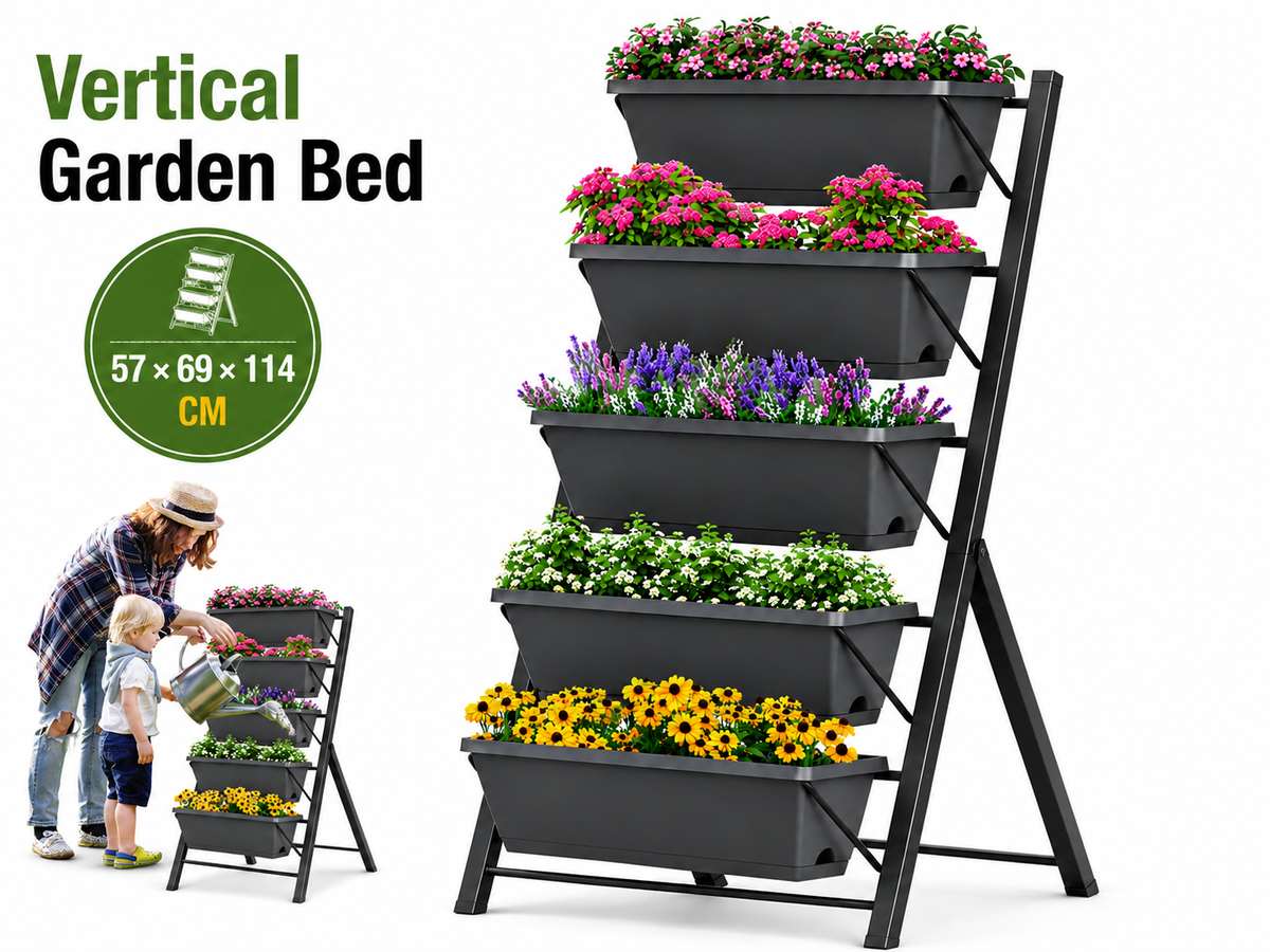 Vertical Raised Garden Bed 5 Tier Elevated Planter with Drainage System