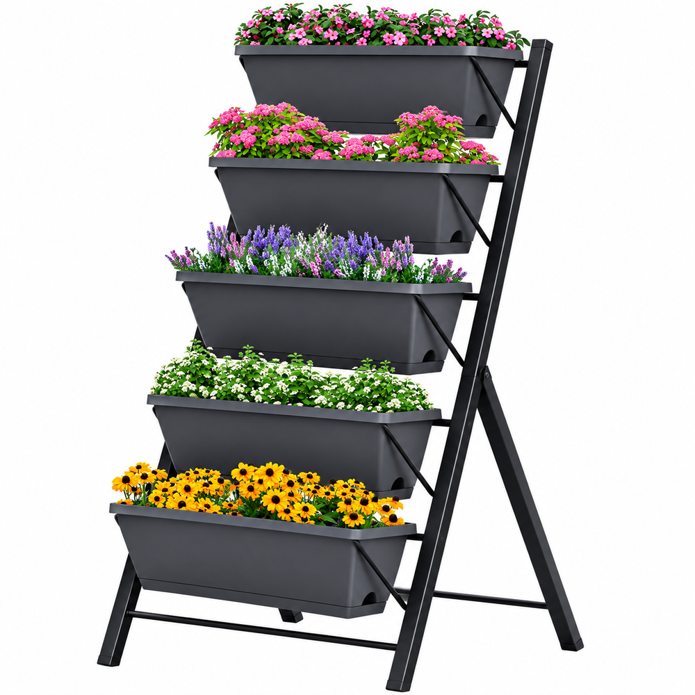 Vertical Raised Garden Bed 5 Tier Elevated Planter with Drainage System