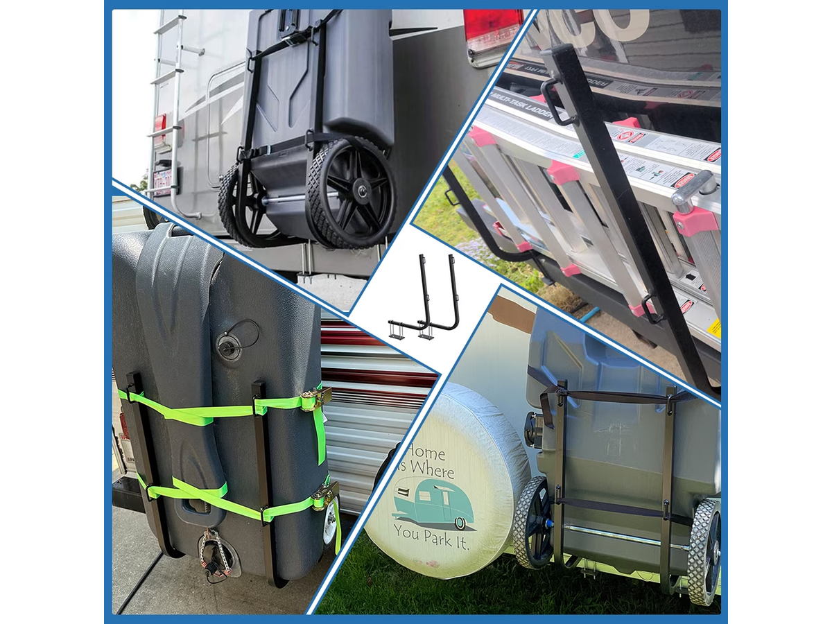 RV Bumper Tote Tank Carrier Rack Steel Holder