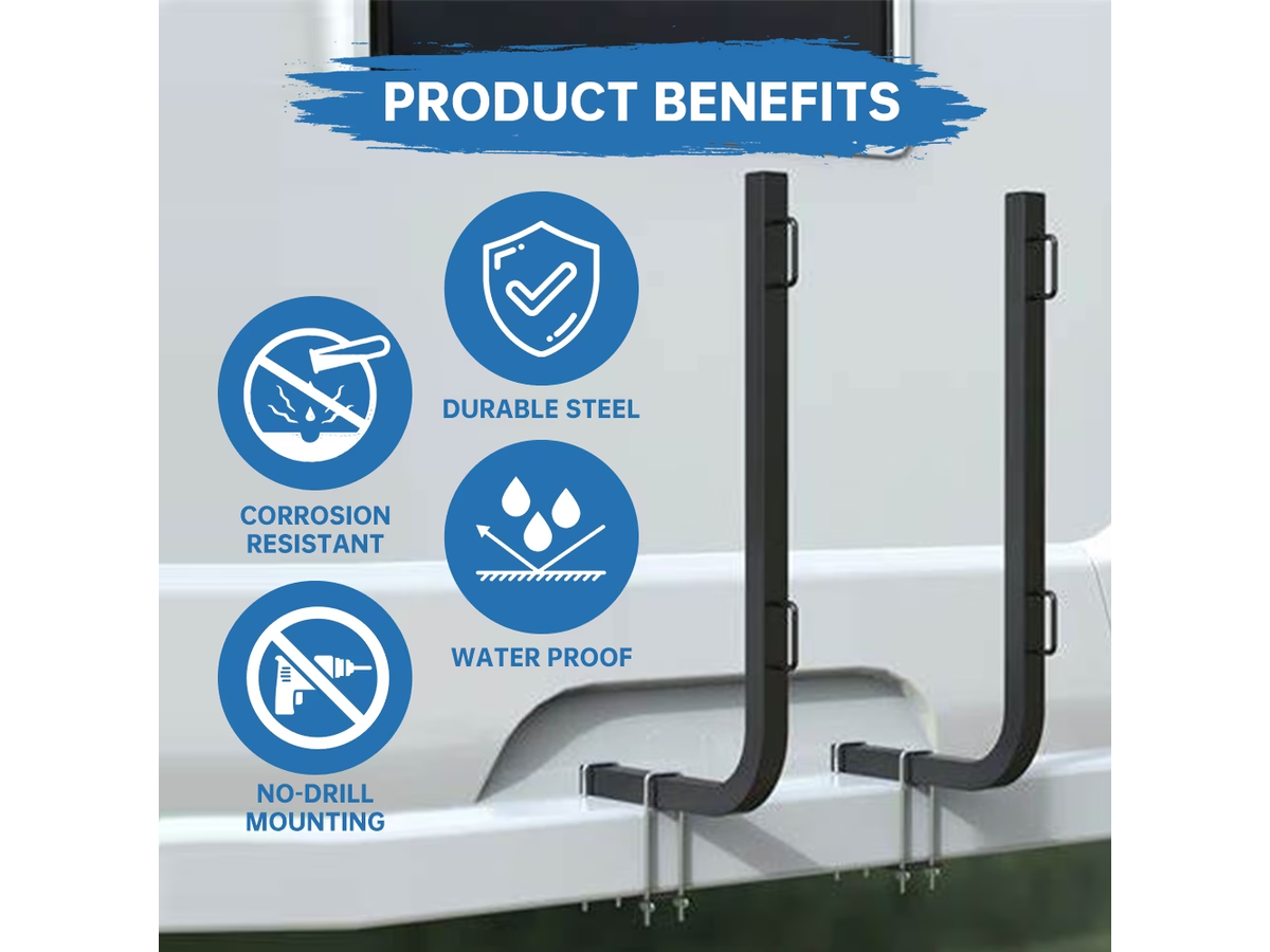RV Bumper Tote Tank Carrier Rack Steel Holder