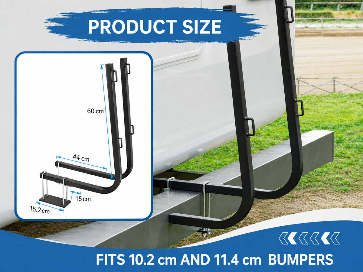 RV Bumper Tote Tank Carrier Rack Steel Holder
