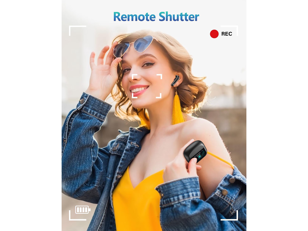 Wireless Bluetooth Earbuds with Touchscreen Charging Case