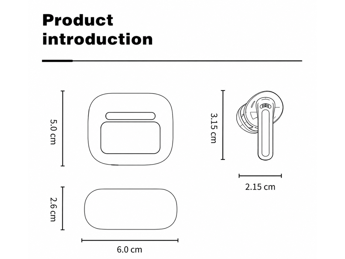 Wireless Bluetooth Earbuds with Touchscreen Charging Case