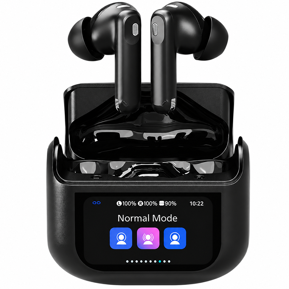 Wireless Bluetooth Earbuds with Touchscreen Charging Case