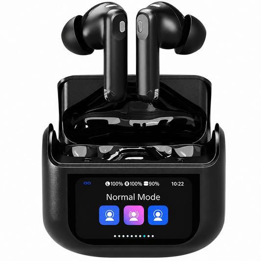 Wireless Bluetooth Earbuds with Touchscreen Charging Case