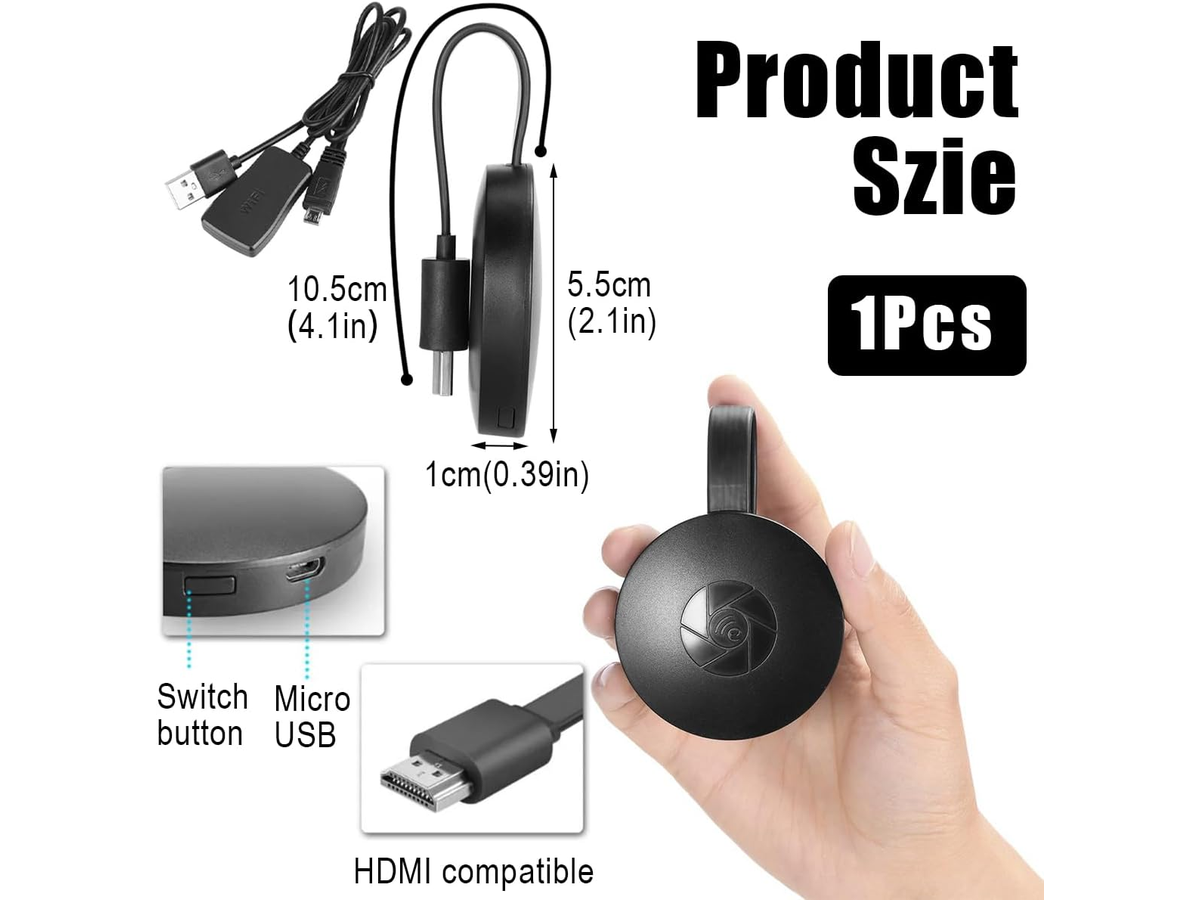 Wireless HDMI Dongle Display Adapter Miracast AirPlay DLNA