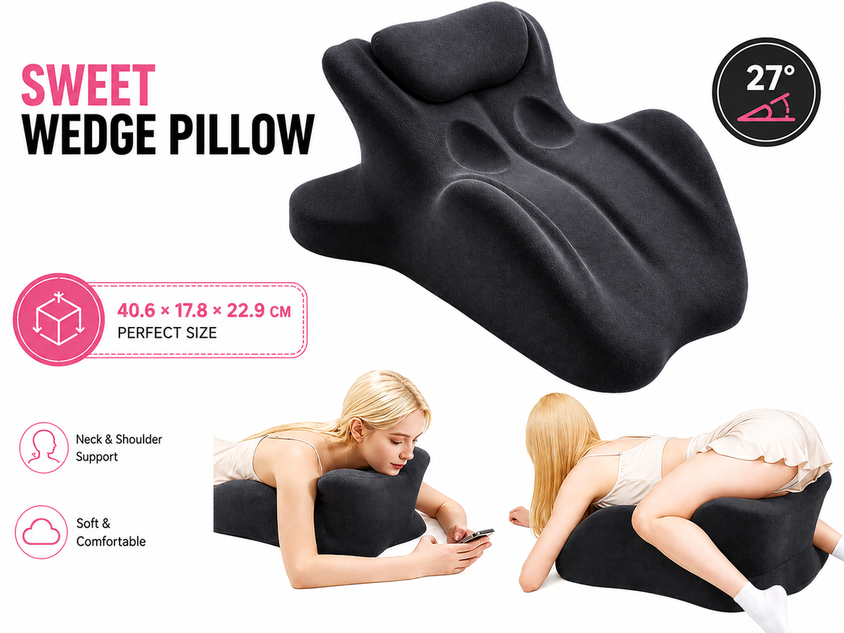 Sweet Spot Pillow Wedge Pillow 27° Memory Foam Support Pillow