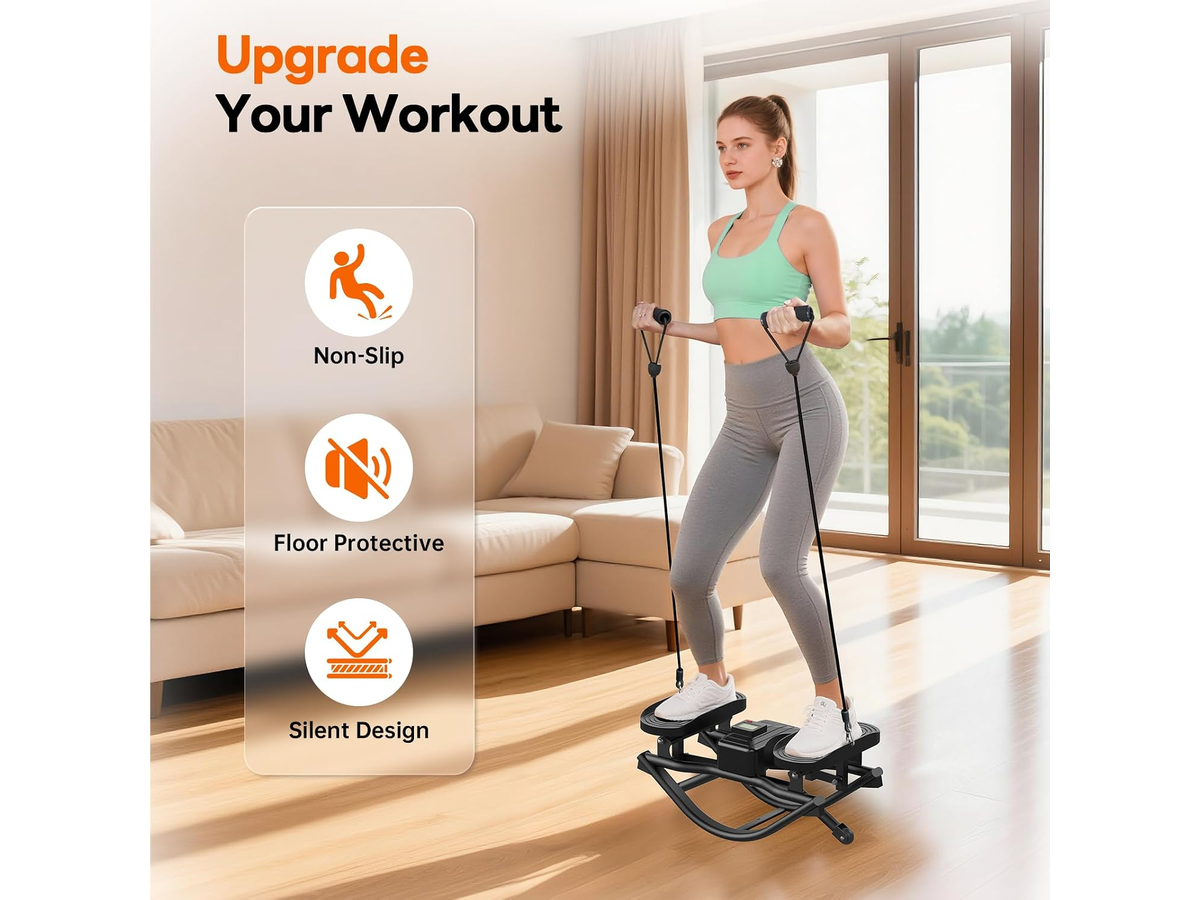 Steppers exercise fitness machine with Resistance Bands