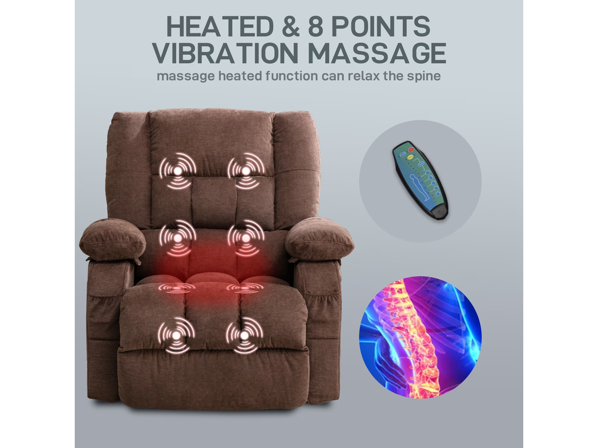Power Lift Recliner Chair with Heat Massage USB Charging