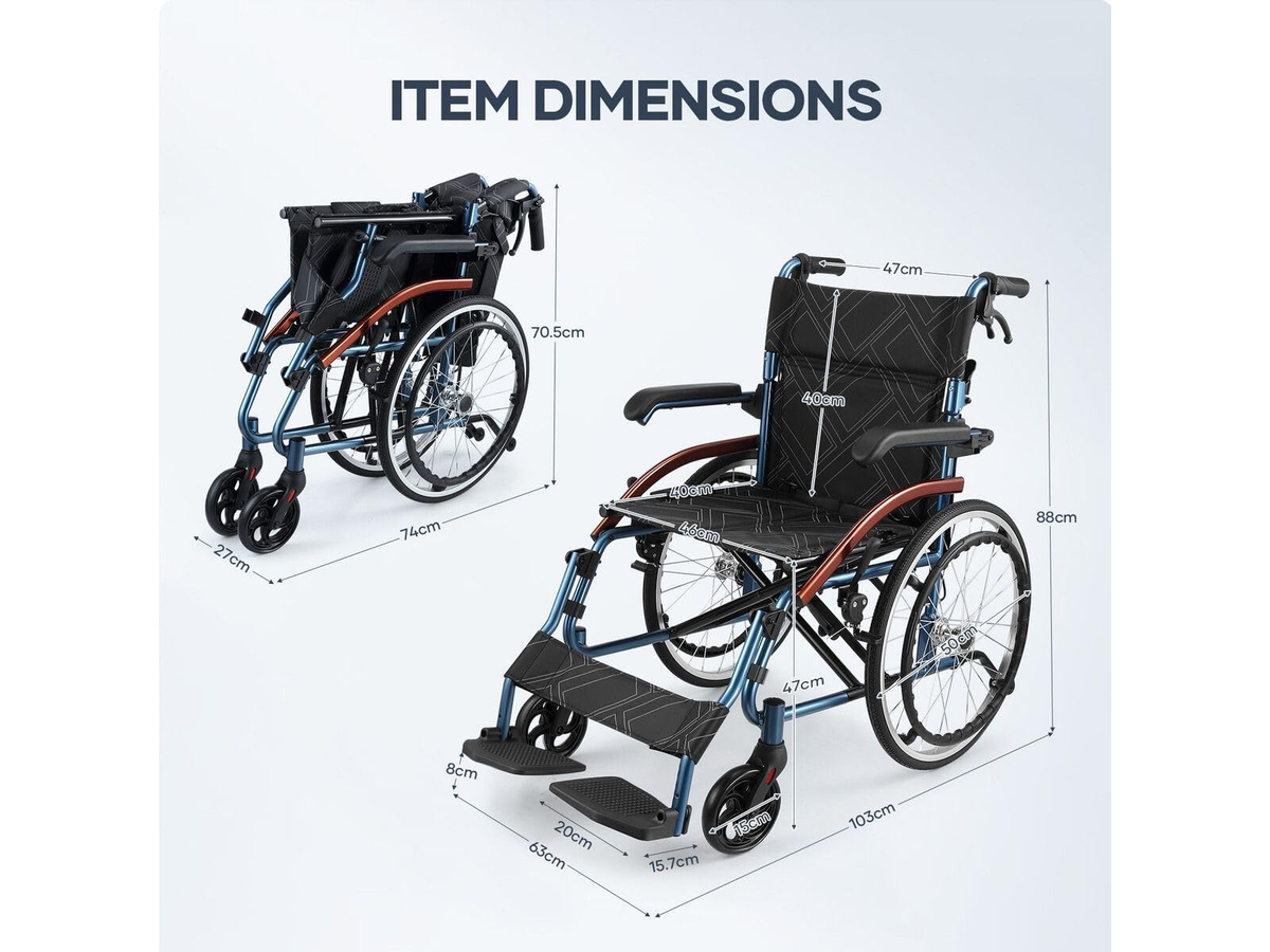 Folding Wheelchair Lightweight Transit Chair