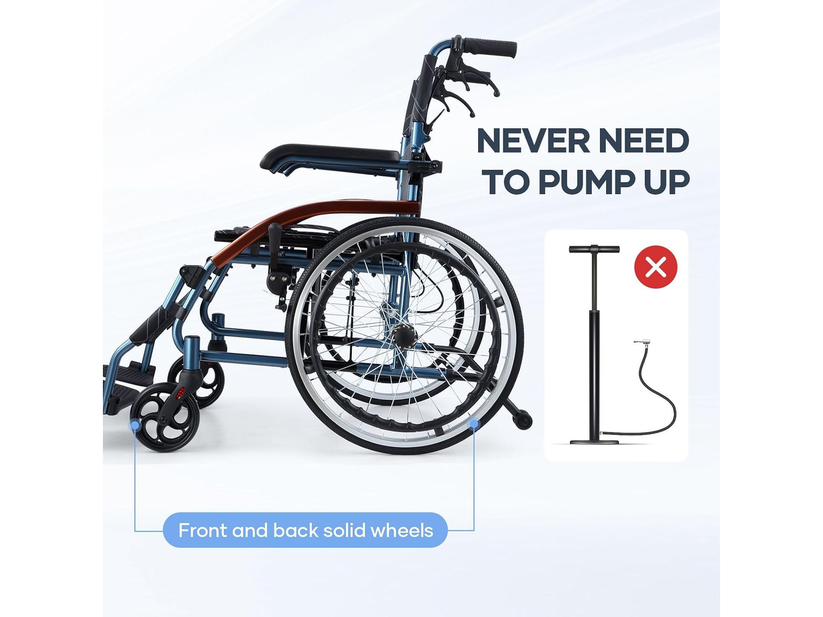 Folding Wheelchair Lightweight Transit Chair
