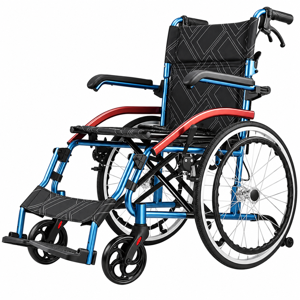 Folding Wheelchair Lightweight Transit Chair