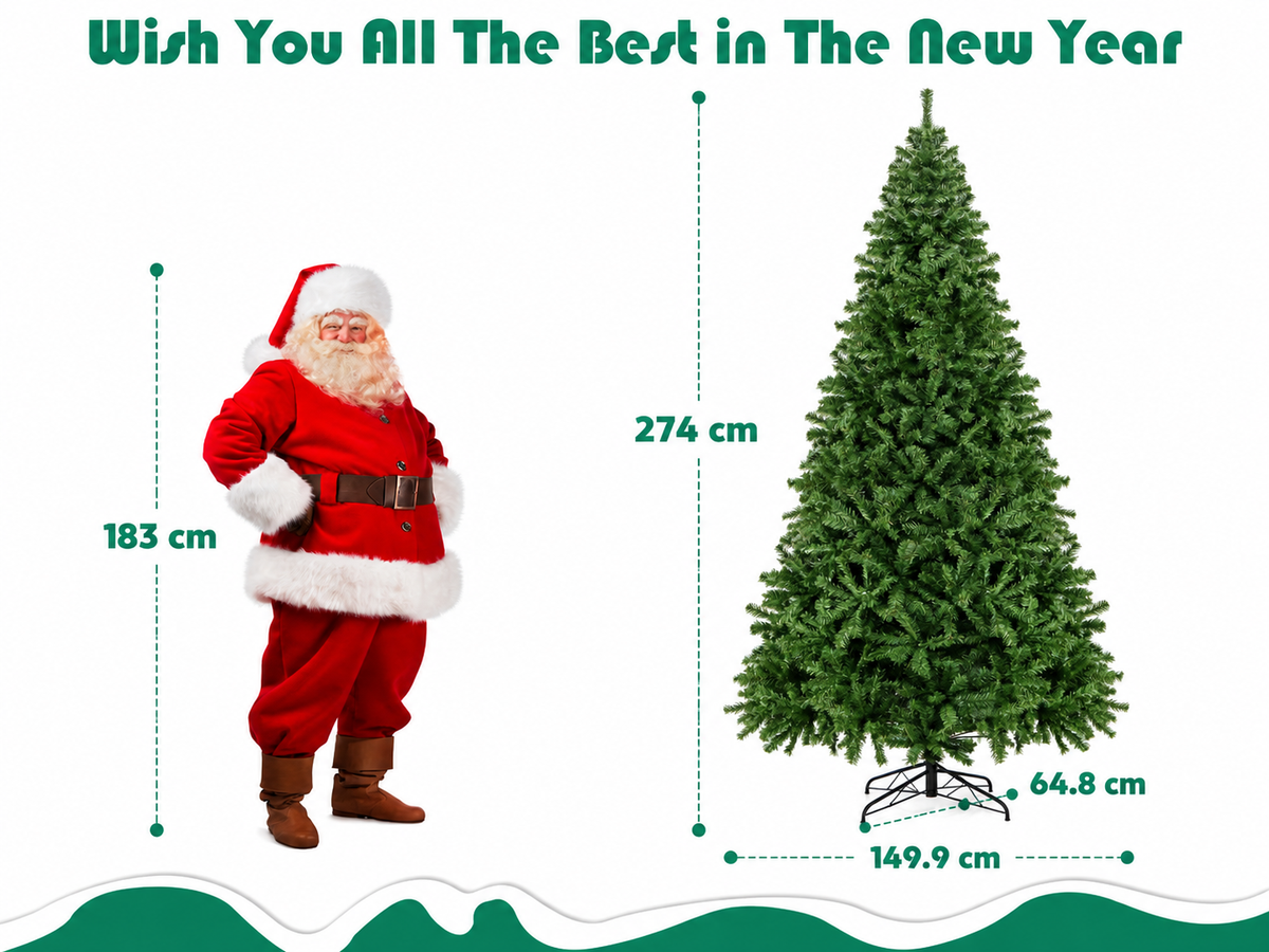 Christmas Tree 9Ft with Metal Stand