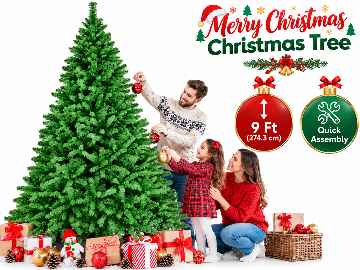 Christmas Tree 9Ft with Metal Stand