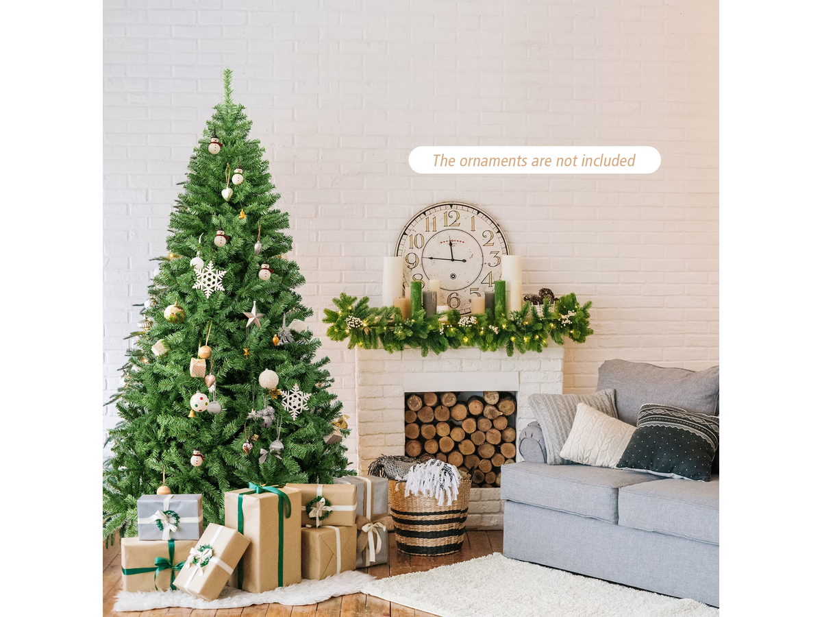 Christmas Tree 7.5FT Artificial Green Tree with Metal Stand