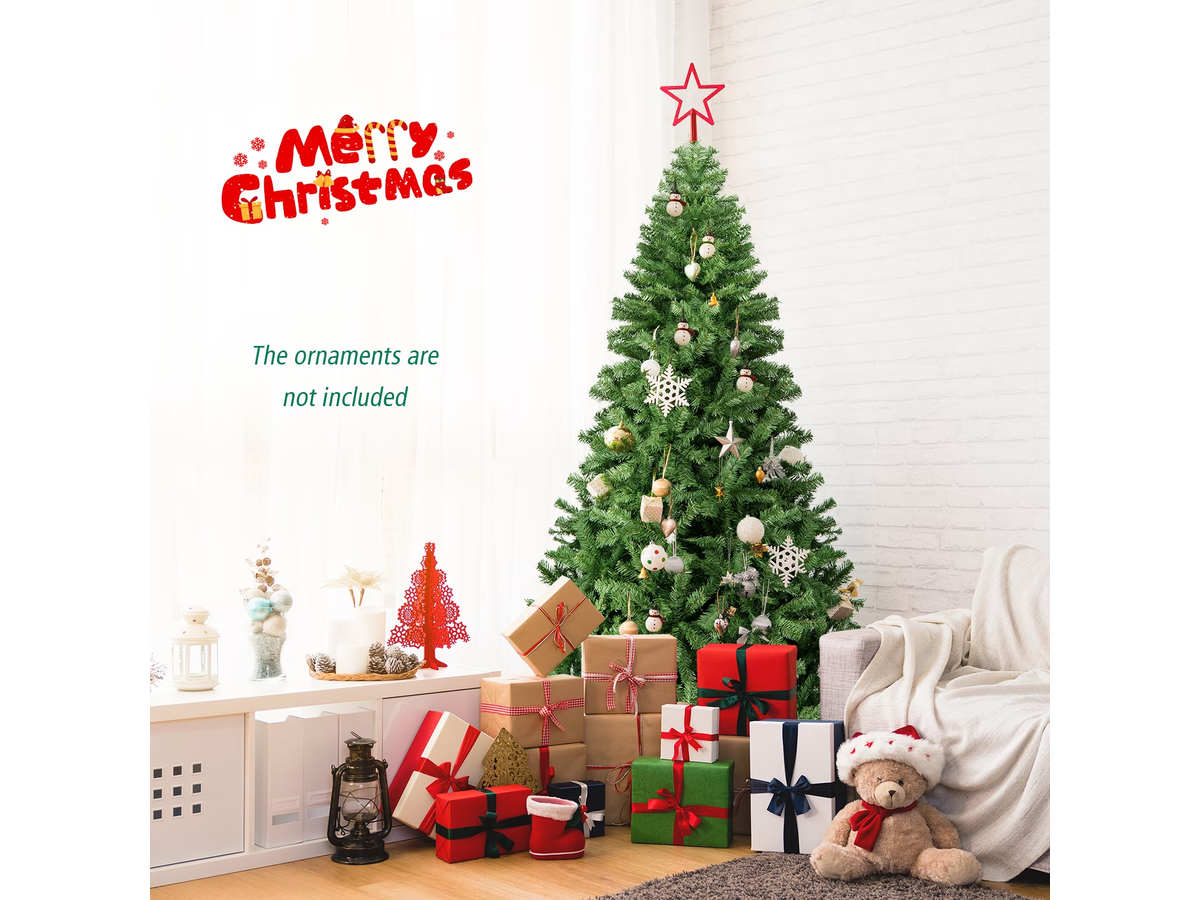 Christmas Tree 7.5FT Artificial Green Tree with Metal Stand