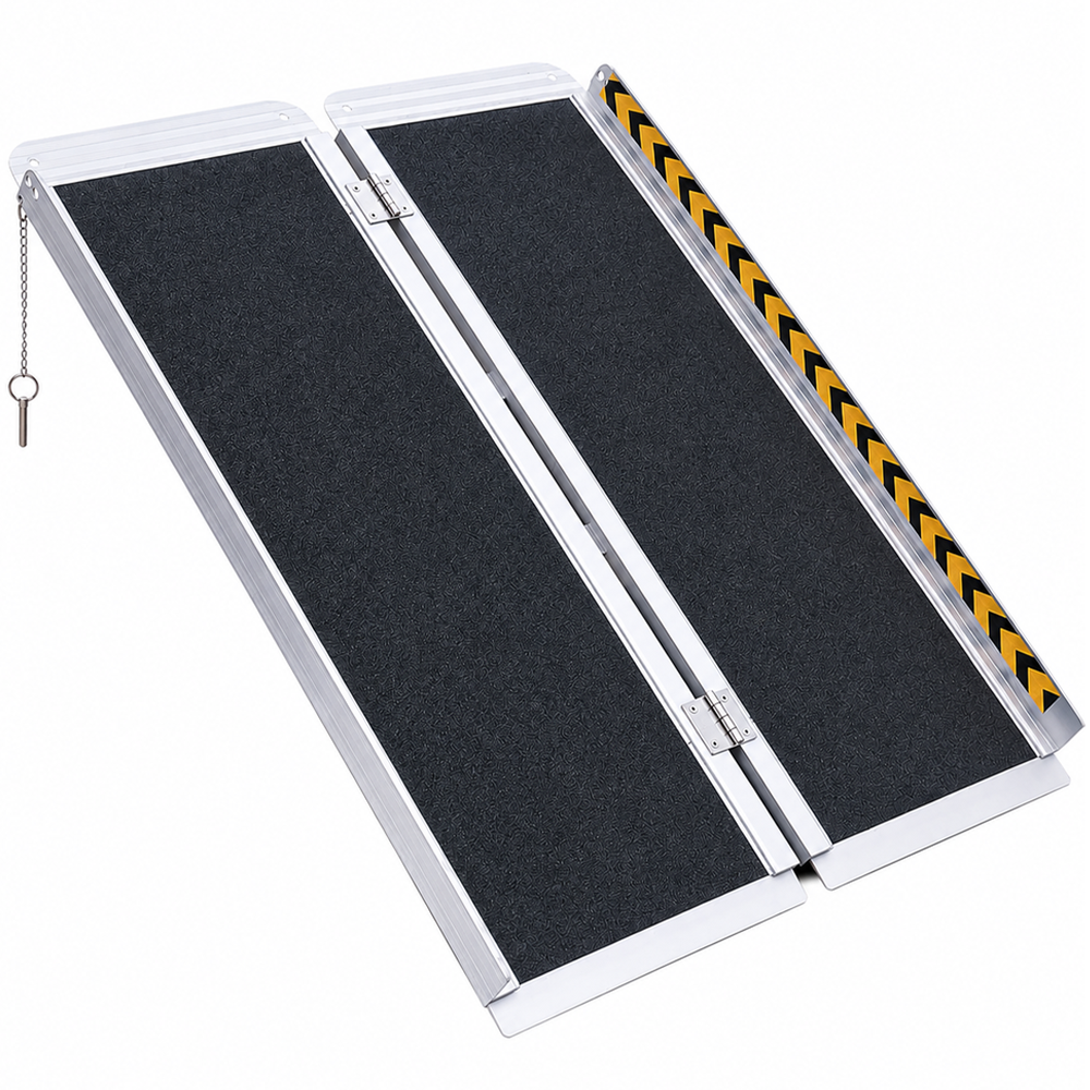 Portable Wheelchair Ramp 4FT Folding Aluminium Mobility Ramp