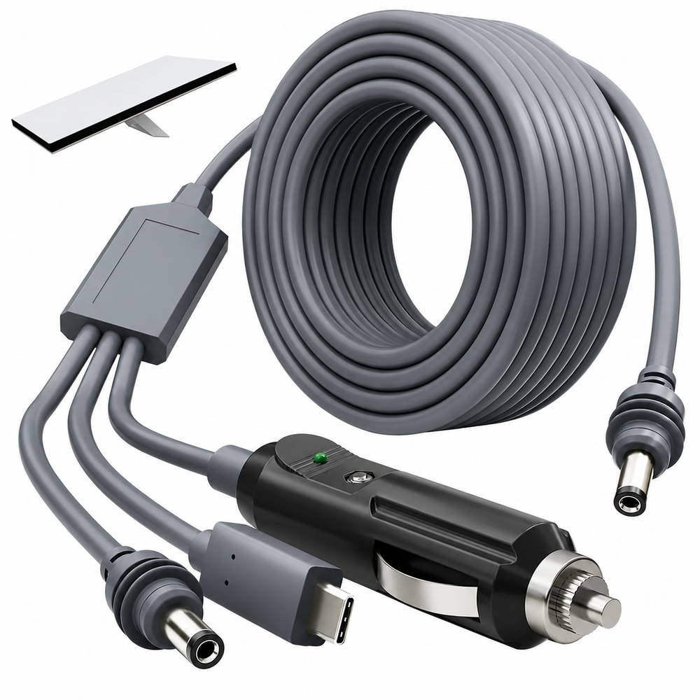 Starlink Mini 3 in 1 DC Power Cable 5M 100W USB C 12V Car Charger