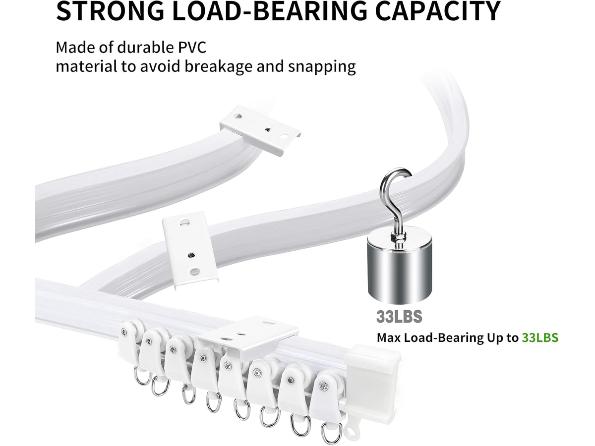 Bendable Ceiling Curtain Track 5M Flexible Ceiling Mount Curtain Rail