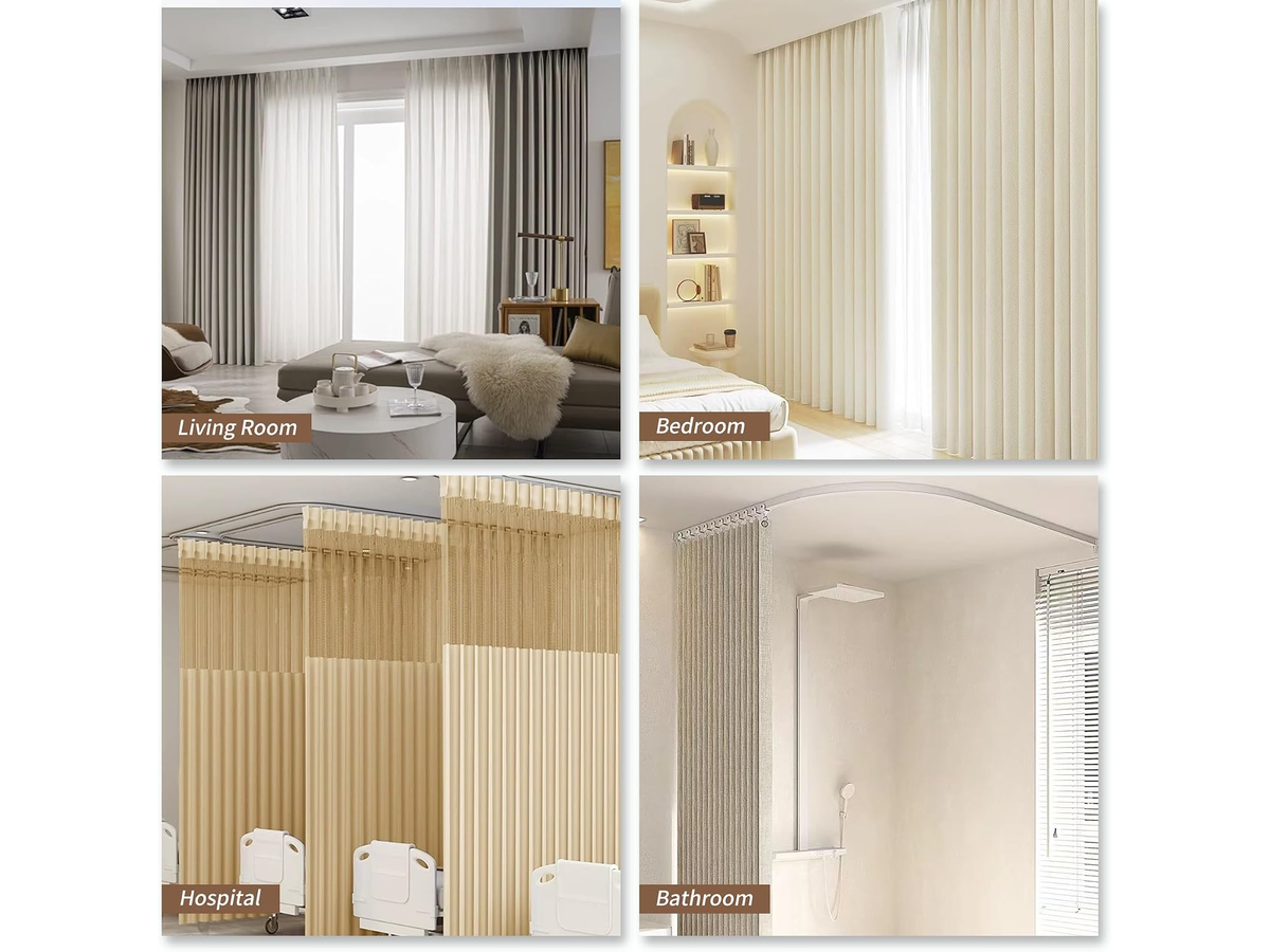 Bendable Ceiling Curtain Track 5M Flexible Ceiling Mount Curtain Rail