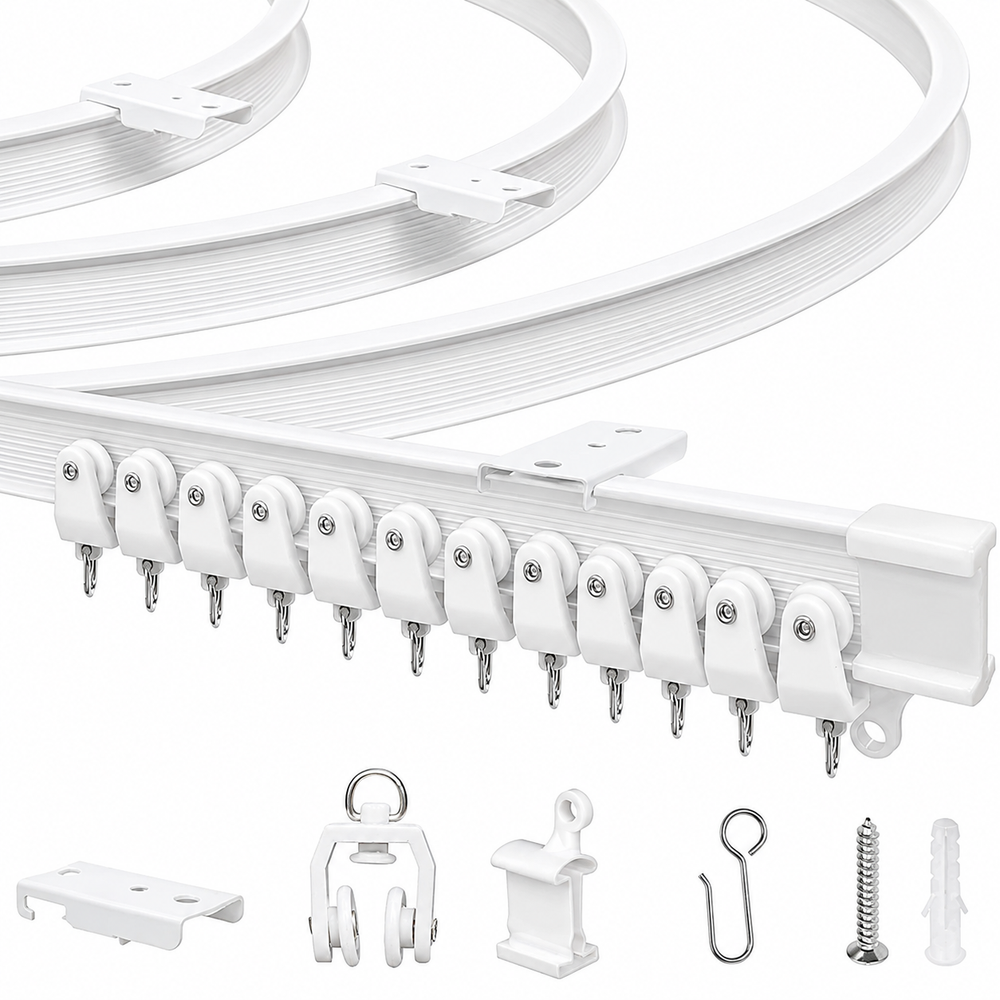 Bendable Ceiling Curtain Track 5M Flexible Ceiling Mount Curtain Rail