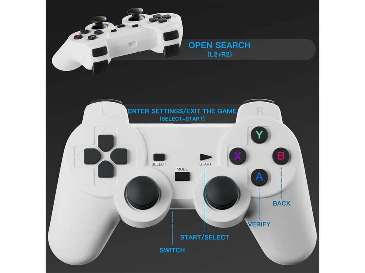 Game Projector 2 Wireless Controllers WiFi Android Projector
