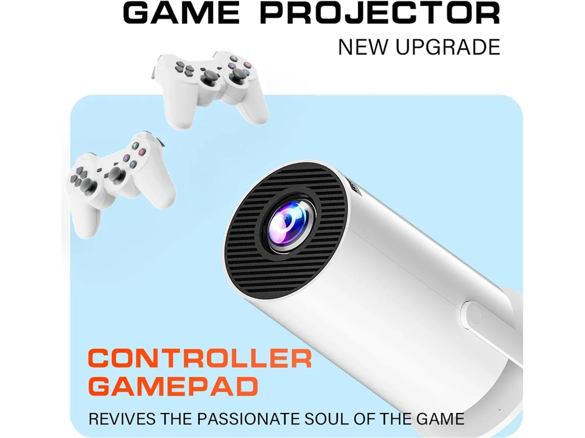 Game Projector 2 Wireless Controllers WiFi Android Projector