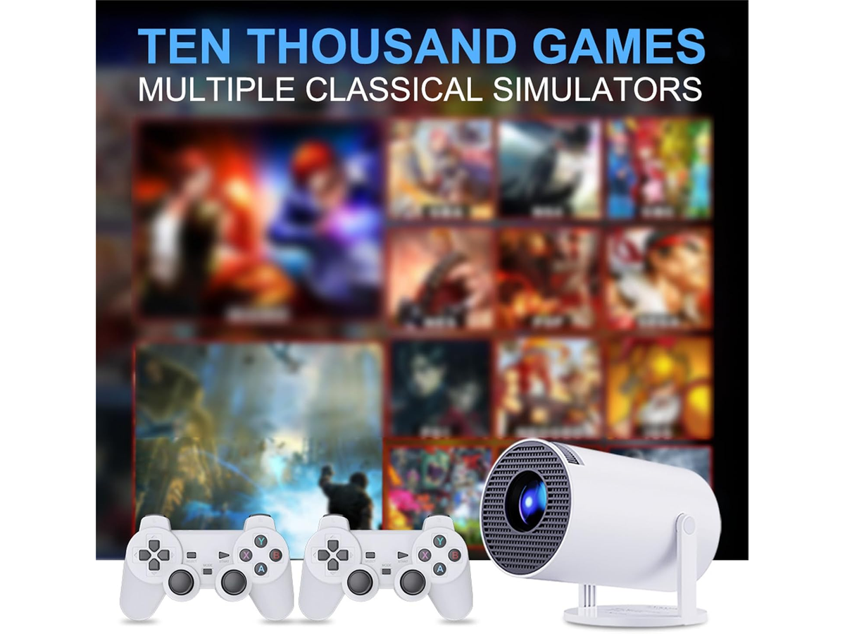 Game Projector 2 Wireless Controllers WiFi Android Projector