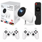 Game Projector 2 Wireless Controllers WiFi Android Projector