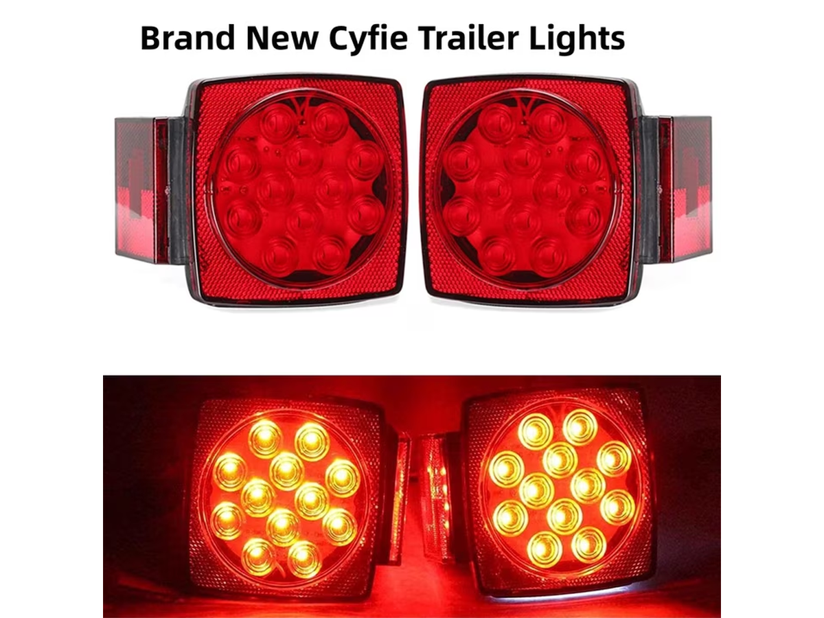 LED Trailer Light Kit IP68 Waterproof with 8FT Wiring Harness