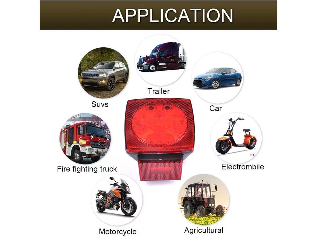 LED Trailer Light Kit IP68 Waterproof with 8FT Wiring Harness